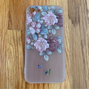 iPhone 7/8 Floral Rose Phone Case Frosted Phone Cover